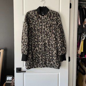 Aritzia Wilfred Free Fuzzy Leopard Coat - Sz S